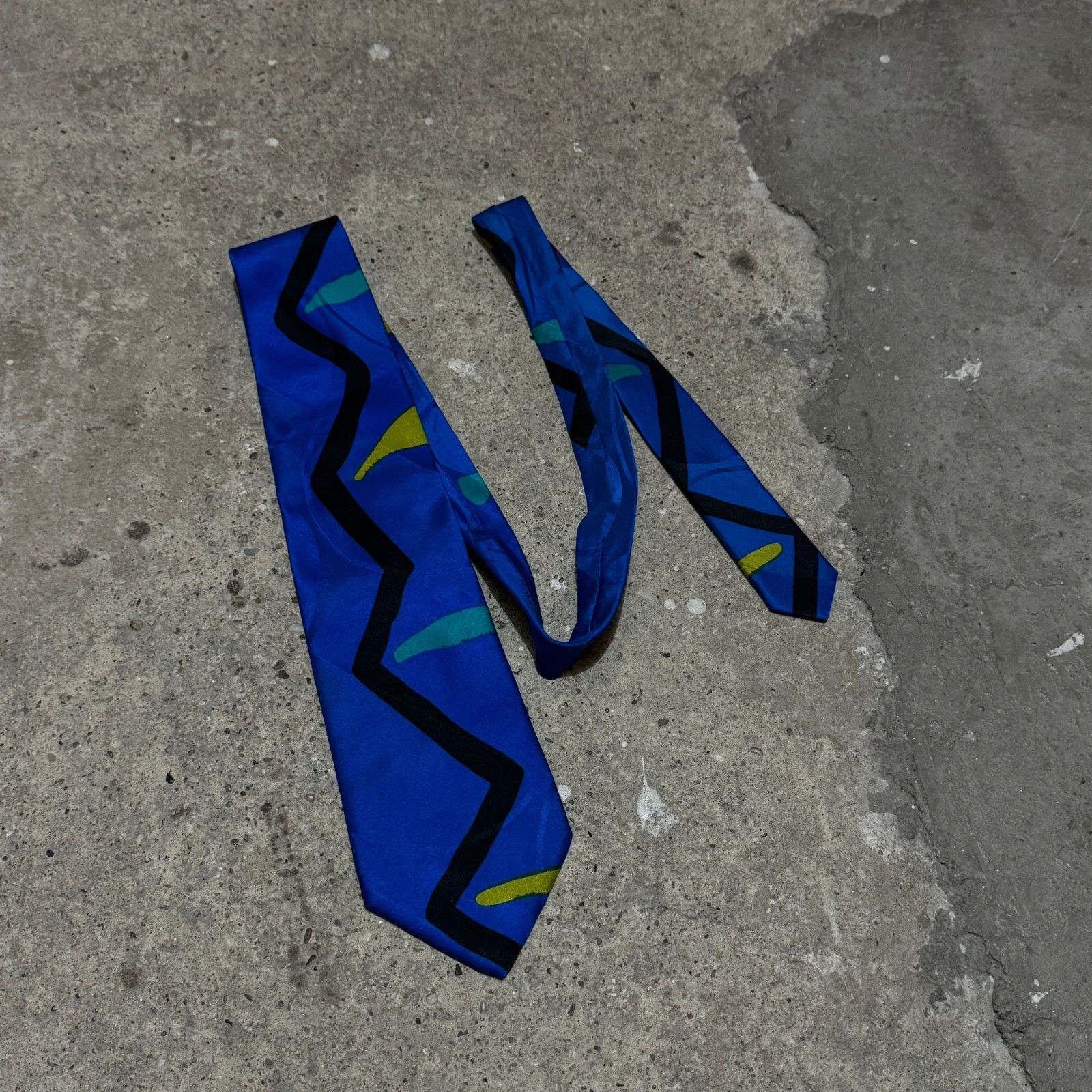 Claude Montana Vintage Claude Montana abstract silk tie Size ONE SIZE - 1 Thumbnail