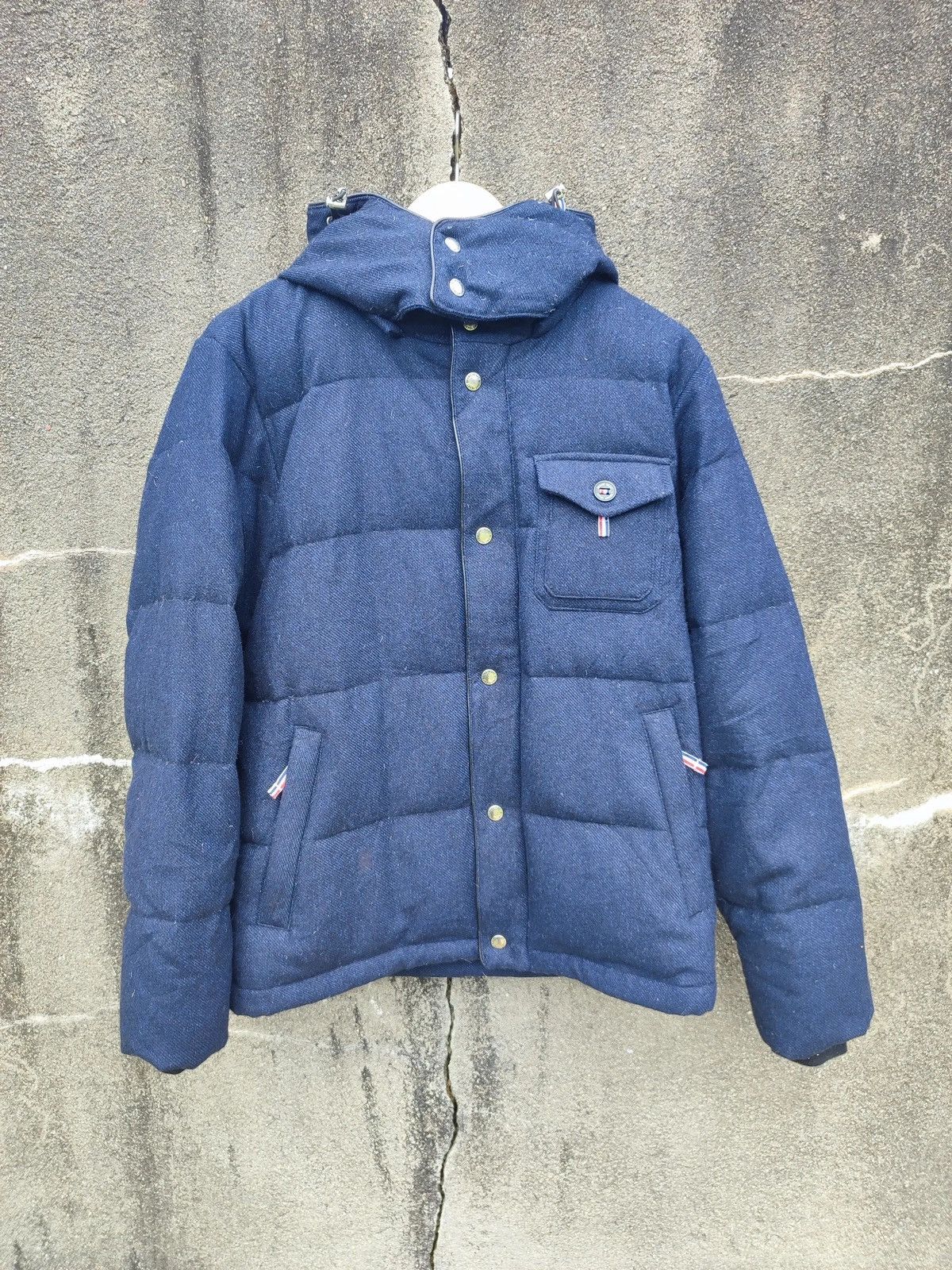 Beams Plus × Designer × Japanese Brand Beams Heart Navy Wool-Blend Down Jacket Japanese Streetwear Size US L / EU 52-54 / 3 - 11 Thumbnail