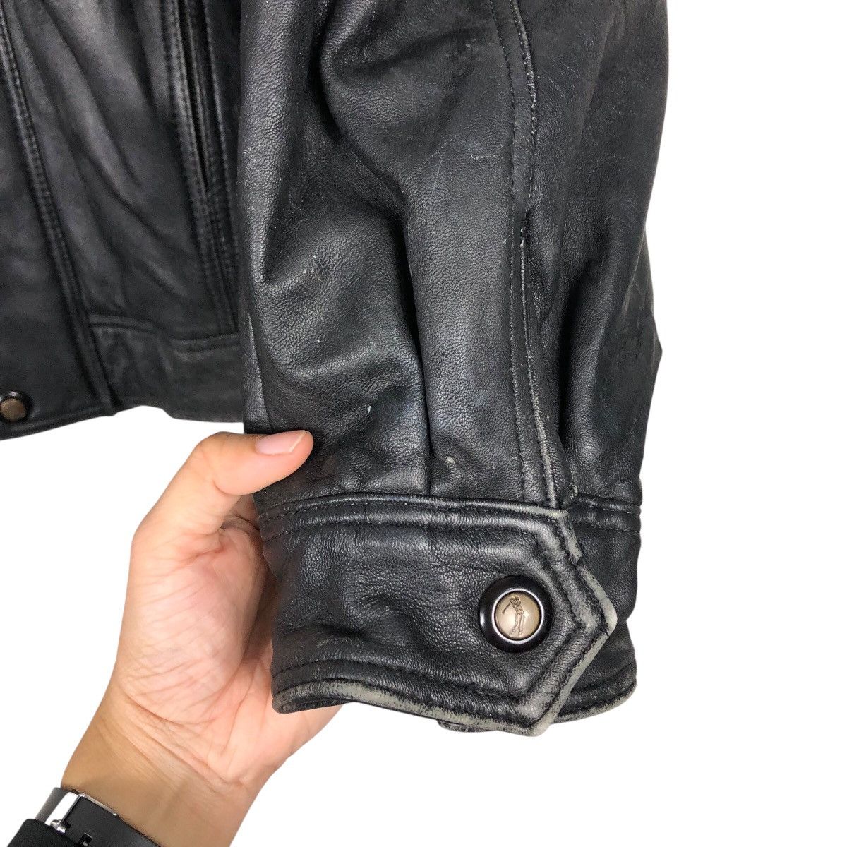 Japanese Brand × Vintage 📌Vintage Biker Leather Jacket MT Legend Choei Issey Miyake Size US L / EU 52-54 / 3 - 16 Thumbnail