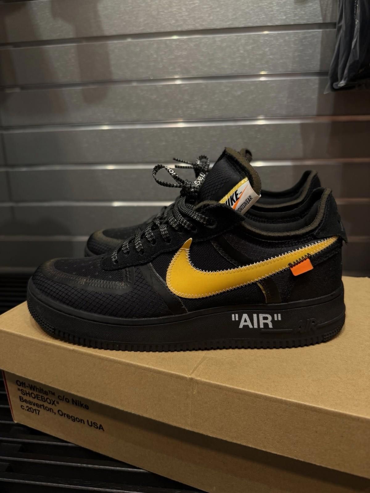 Nike Size 9 - Nike Air Force 1 Low x OFF-WHITE Black 2018 Mens Size US 9 / EU 42 - 5 Thumbnail
