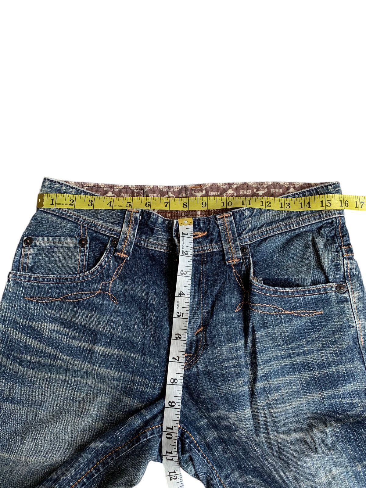 Japanese Brand FLARE💥 EDWIN XV NAVAJO PUNK STYLE MUDMAX WASHED DENIM☠️🎌 Size US 32 / EU 48 - 19 Thumbnail