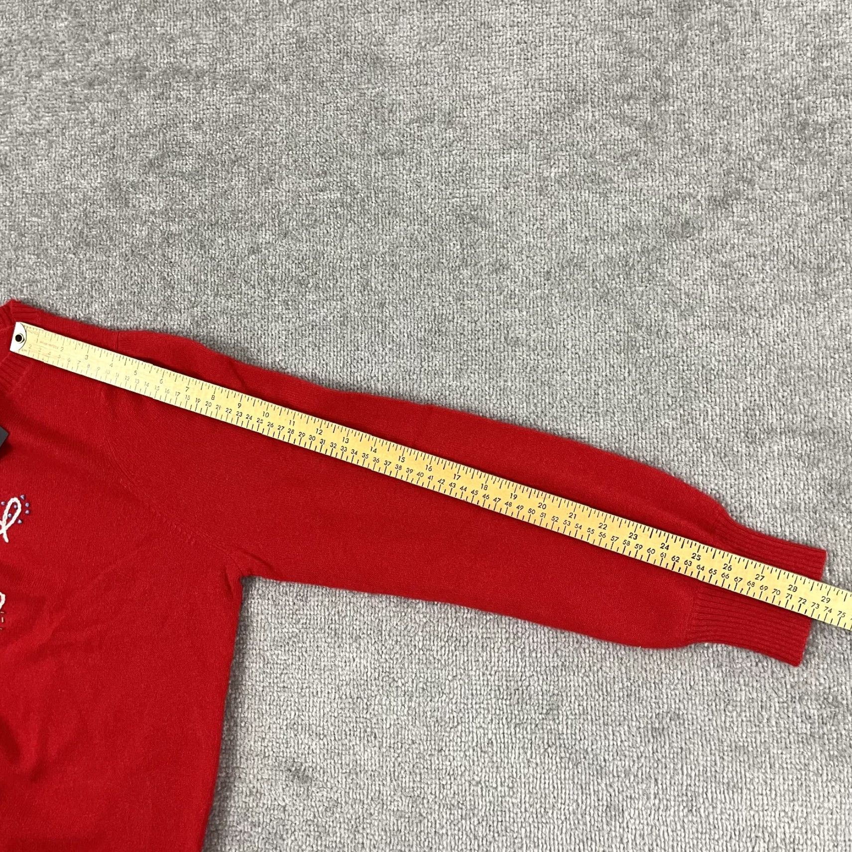 Charter Club CHARTER CLUB Sweater Womens XL Red 100% Cashmere Be Kind Jolly Holiday Luxury Size XL / US 12-14 / IT 48-50 - 7 Thumbnail