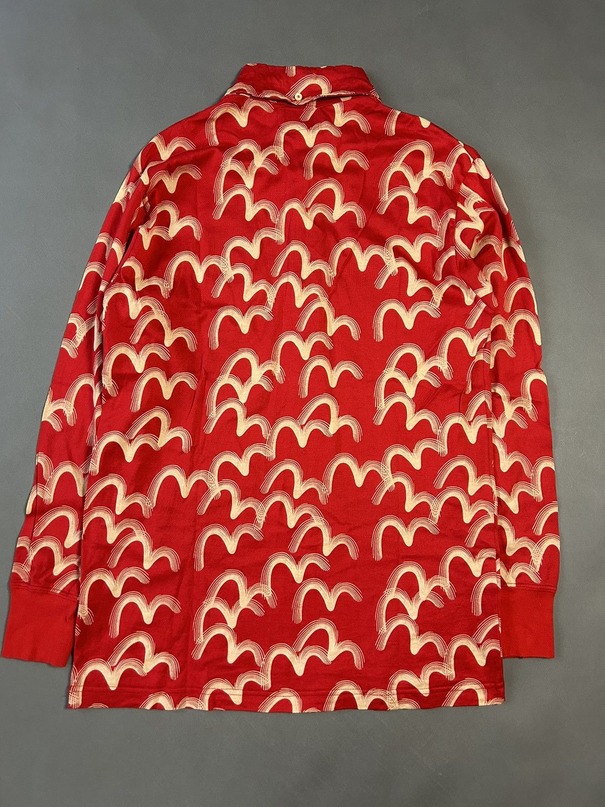 Evisu × Japanese Brand × Vintage Evisu vintage multi logo long sleeve polo seagull red Size US M / EU 48-50 / 2 - 9 Thumbnail
