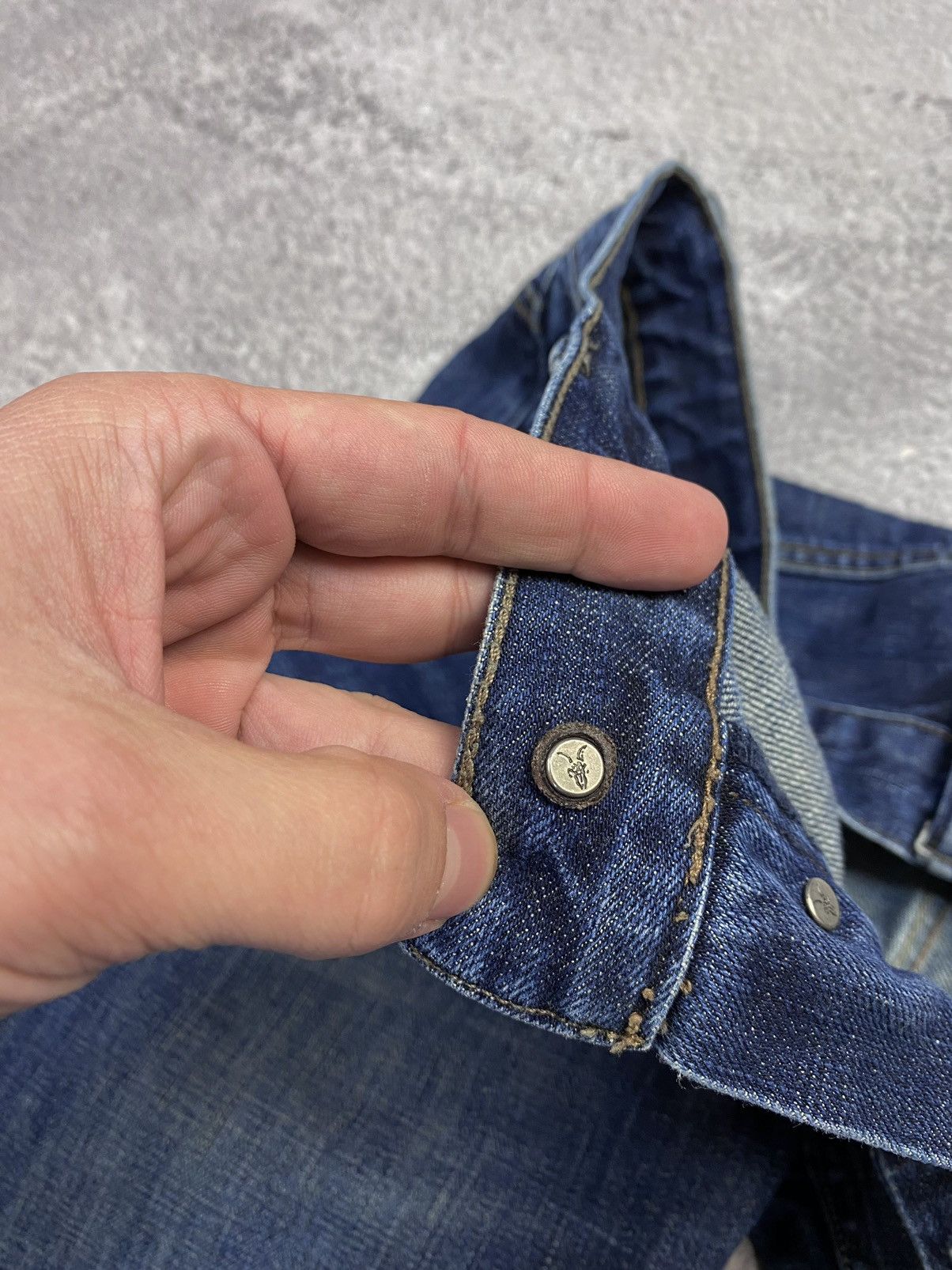 Allsaints AllSaints Kanaba Pistol Fit Blue Distressed Jeans Size US 30 / EU 46 - 9 Thumbnail