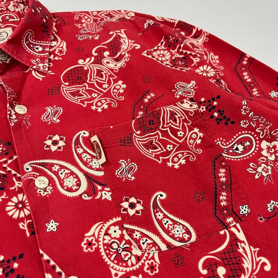 Individualized Shirts × Vintage Vintage Cornie Rogen Red Bandana Printed L/S Button Up Size US L / EU 52-54 / 3 - 4 Thumbnail