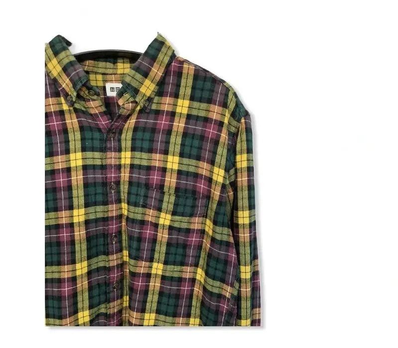 Japanese Brand Japanese Brand Uniqlo Plaid Tartan Flannel Shirt 👕 Size US XL / EU 56 / 4 - 2 Thumbnail