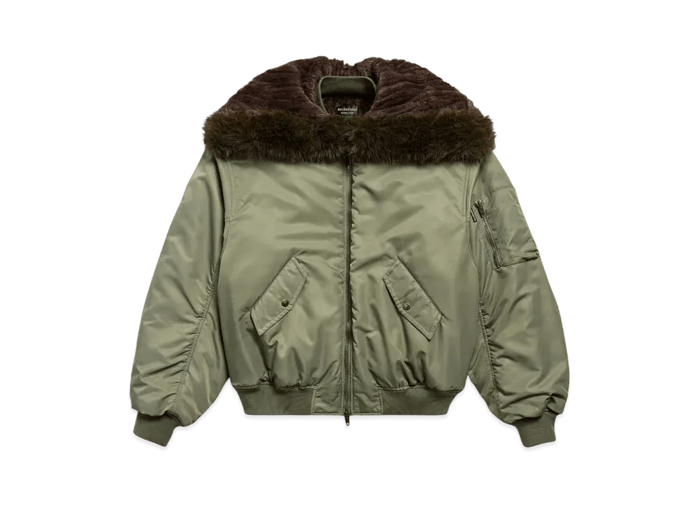 Balenciaga Oversized Bomber Hoodie 161 NEW SPORTY B HEAVY | Grailed