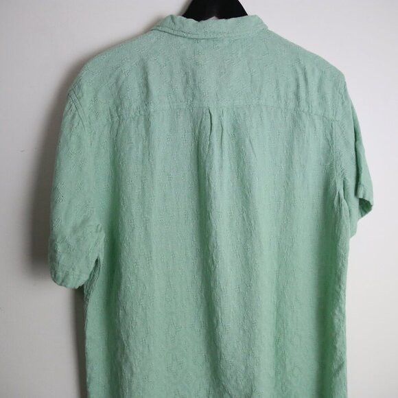 Marine Layer Marine Layer Theo Short Sleeve Textured Light Green Shirt Size US M / EU 48-50 / 2 - 7 Thumbnail
