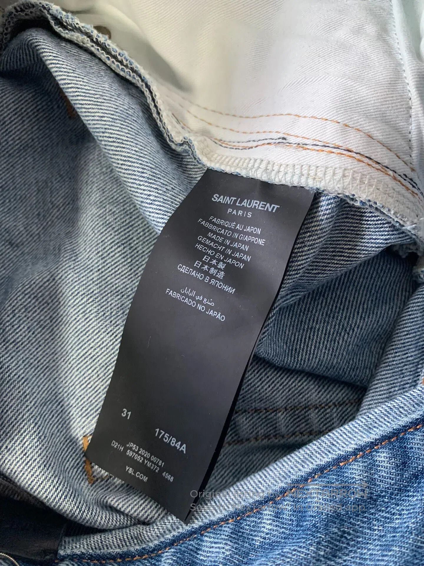 Saint Laurent Paris SAINT LAURENT SLP Washed Distressed Jeans. Size US 31 - 5 Thumbnail