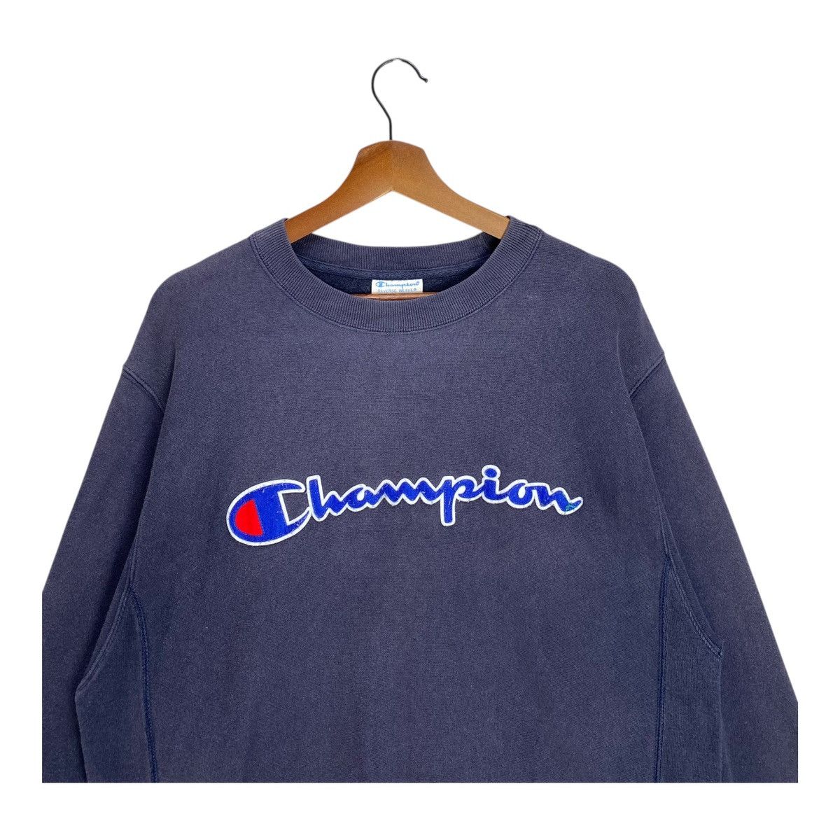 Champion Champion Reverse Weave Sweatshirt Spellout Blue Size M Size US M / EU 48-50 / 2 - 2 Thumbnail