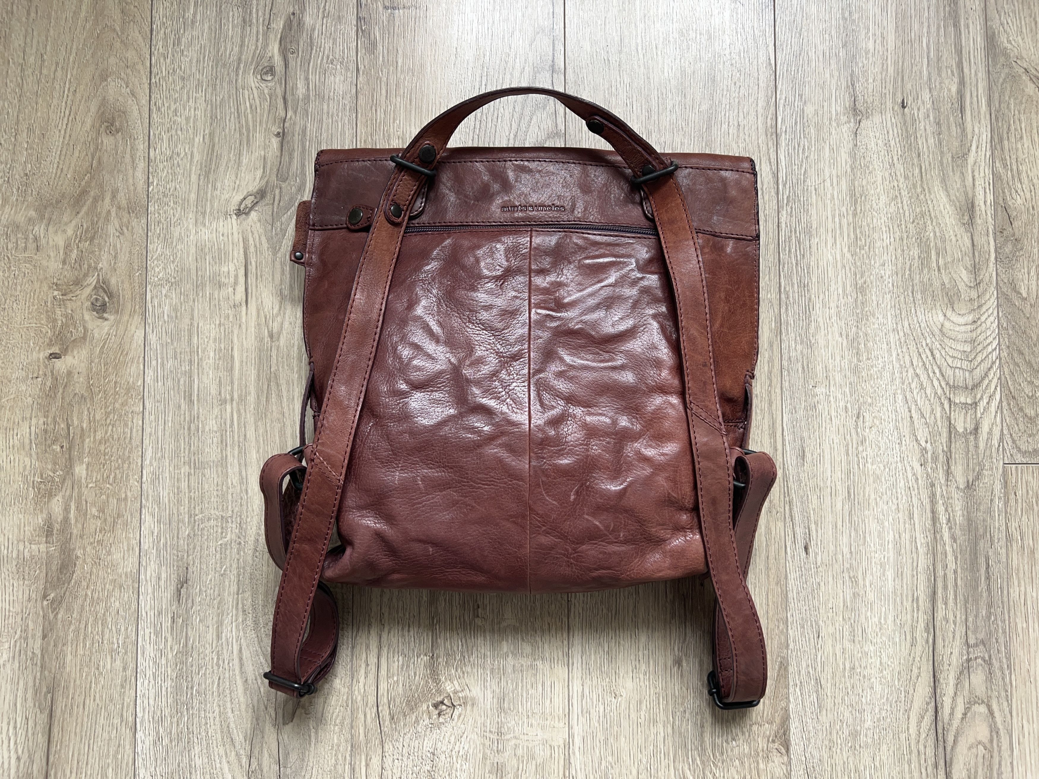 Genuine Leather Aunts&Uncles Mrs. Mince Pie Backpack Leather Bag Shoulder Size ONE SIZE - 6 Thumbnail