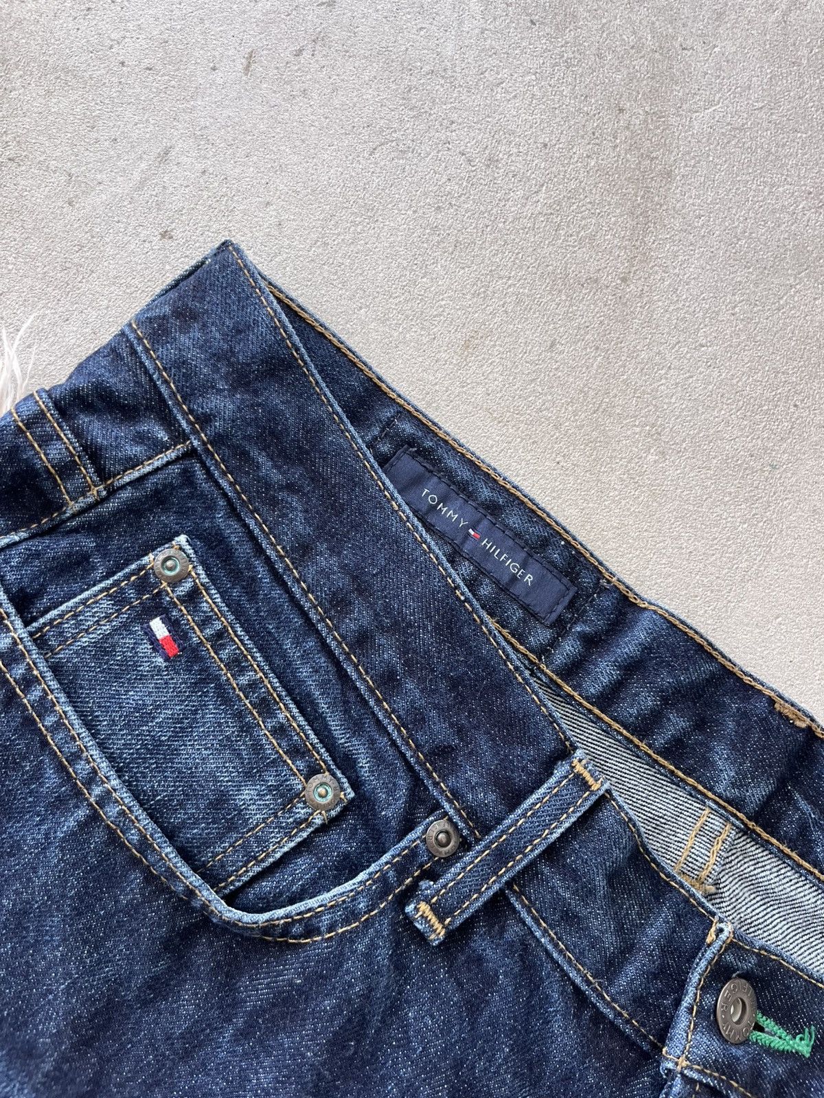 Tommy Hilfiger 00s Vintage Tommy Hilfiger Denim Jeans Navy Pants straigh Size US 34 / EU 50 - 10 Thumbnail
