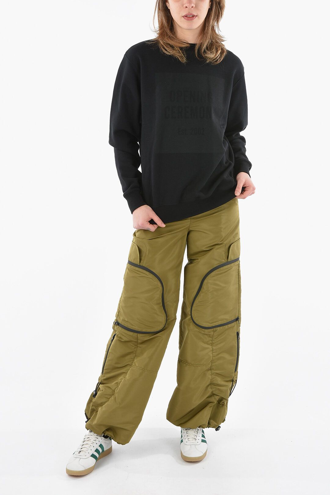 Opening Ceremony og1mm0824 Crew Neck Fleece Cotton Sweatshirt in Black Size M / US 6-8 / IT 42-44 - 4 Thumbnail