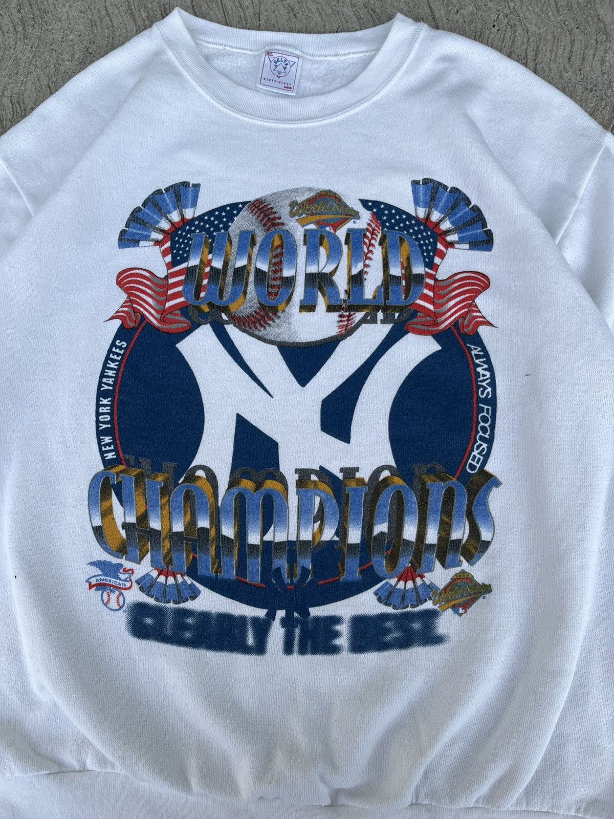 Vintage Vintage 1996 New York Yankees World Championship Crewneck Size US L / EU 52-54 / 3 - 3 Thumbnail