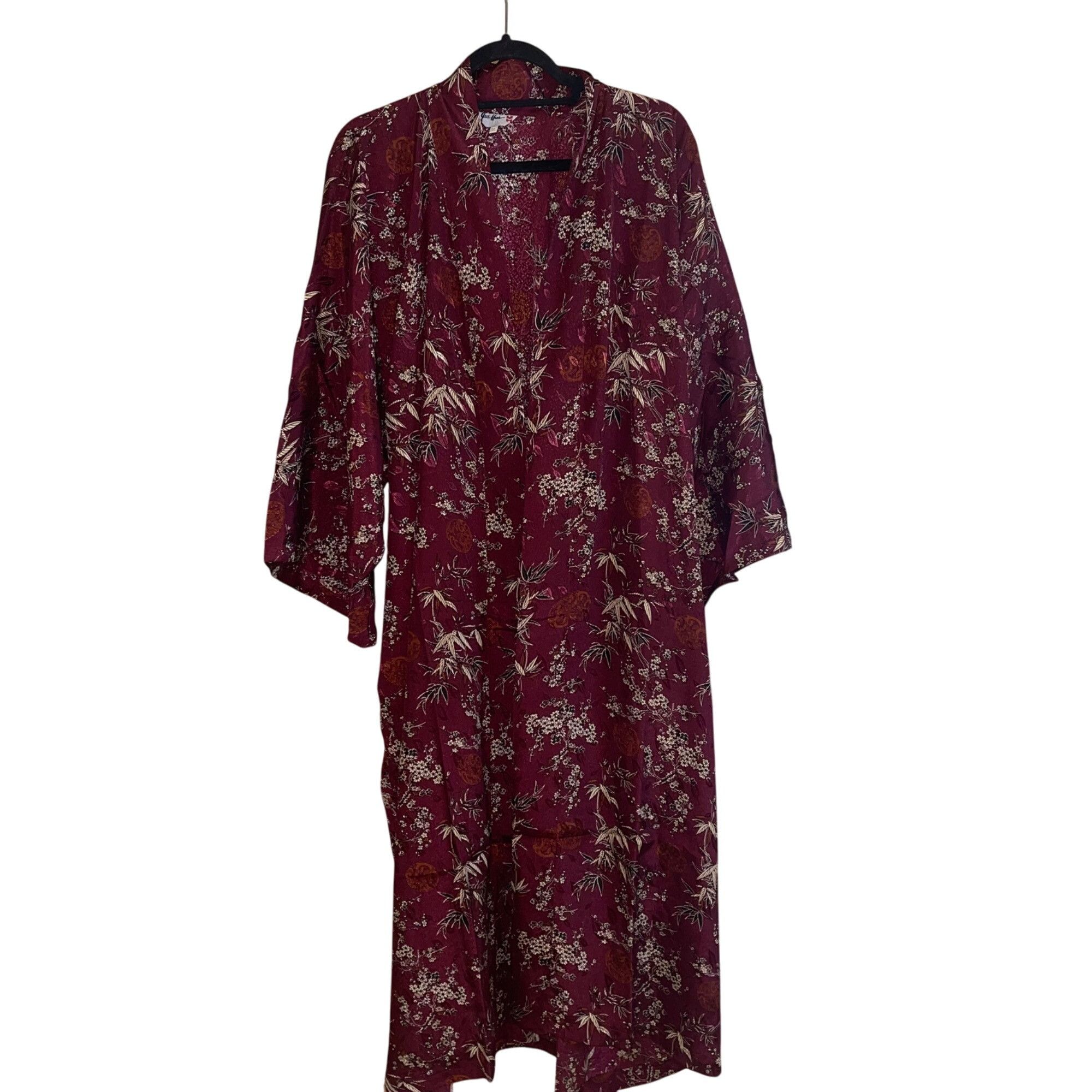Vintage Yue Hera Vintage Womens Robe Size XL Burgundy Size ONE SIZE - 2 Thumbnail