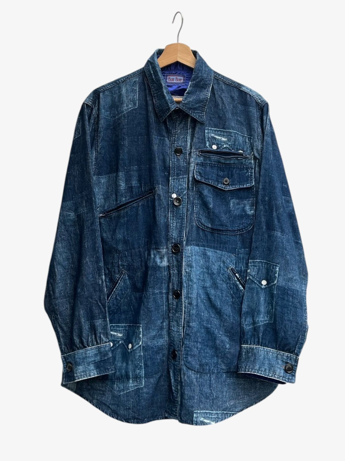 Blue Blue Japan Archive Blue Blue Japan Pockets Printed Long Sleeve Shirt Size US M / EU 48-50 / 2 - 1 Thumbnail
