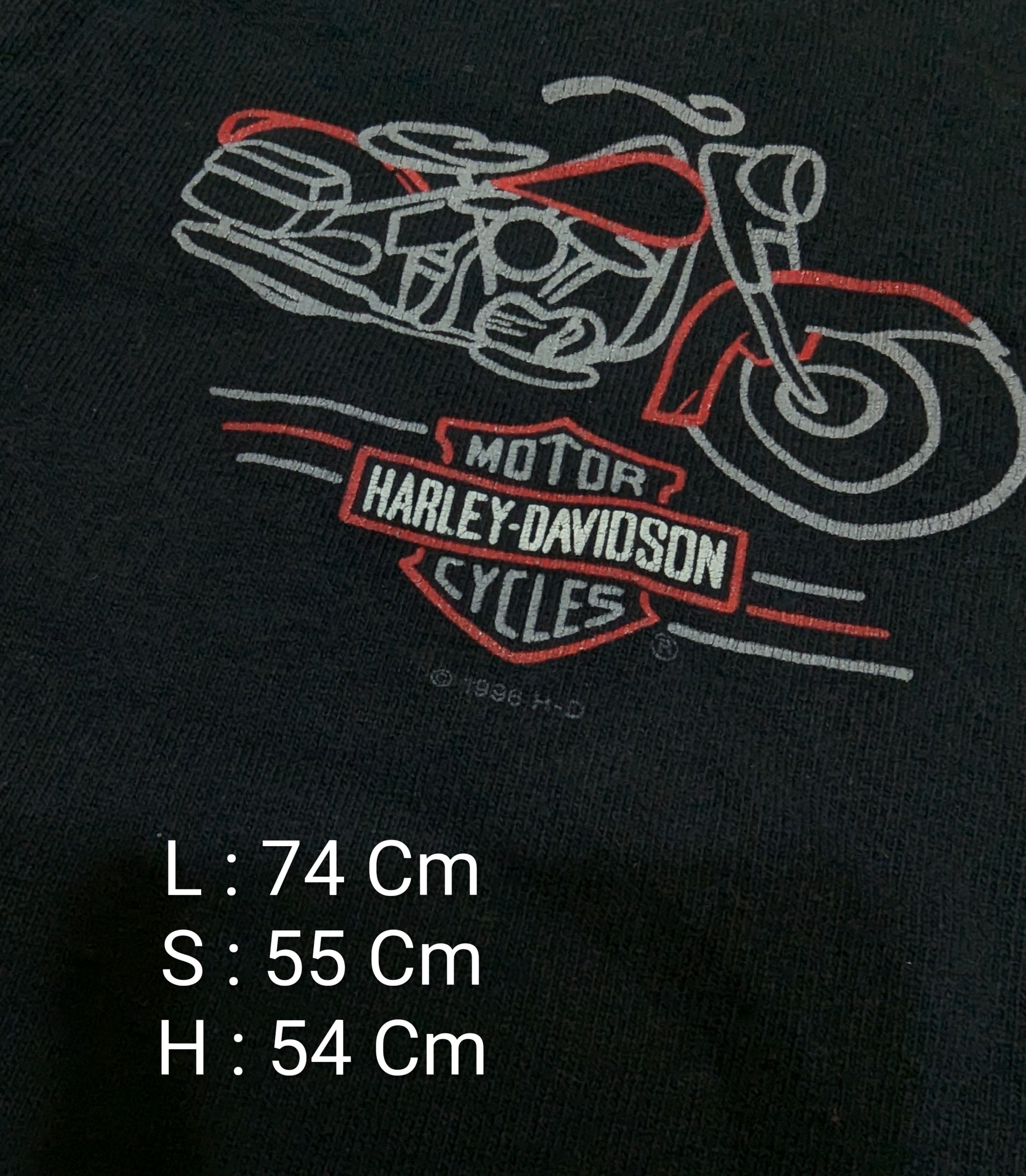 Harley Davidson 90's Harley Davidson Size US L / EU 52-54 / 3 - 5 Thumbnail