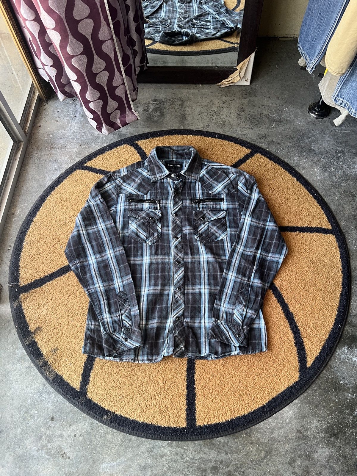 If Six Was Nine 🔥Sorridere Punk Zipper Pocket Flannel Size US S / EU 44-46 / 1 - 2 Thumbnail