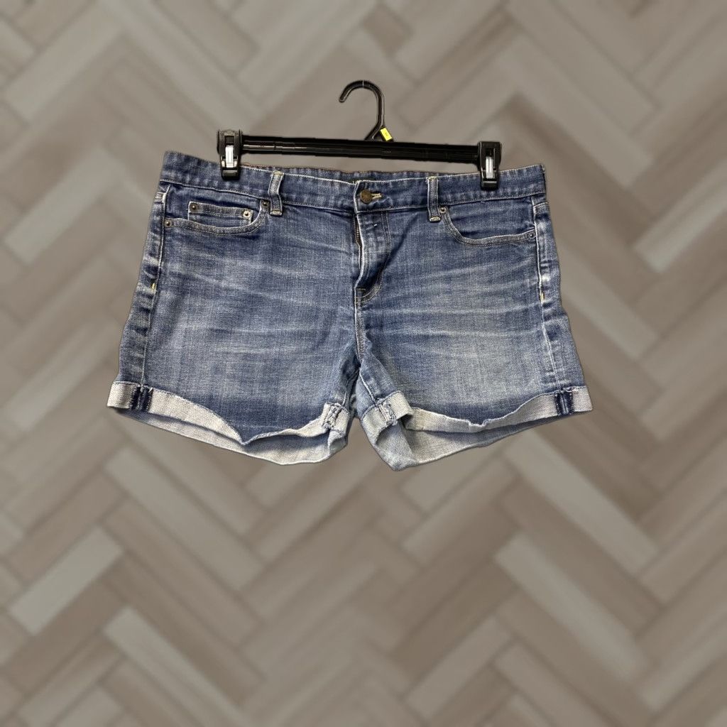 J.Crew VINTAGE J.CREW Shorts Women's 12 Denim Cutoff Raw Hem Medium Wash Womens Size 34" / US 12 / IT 48 - 1 Thumbnail