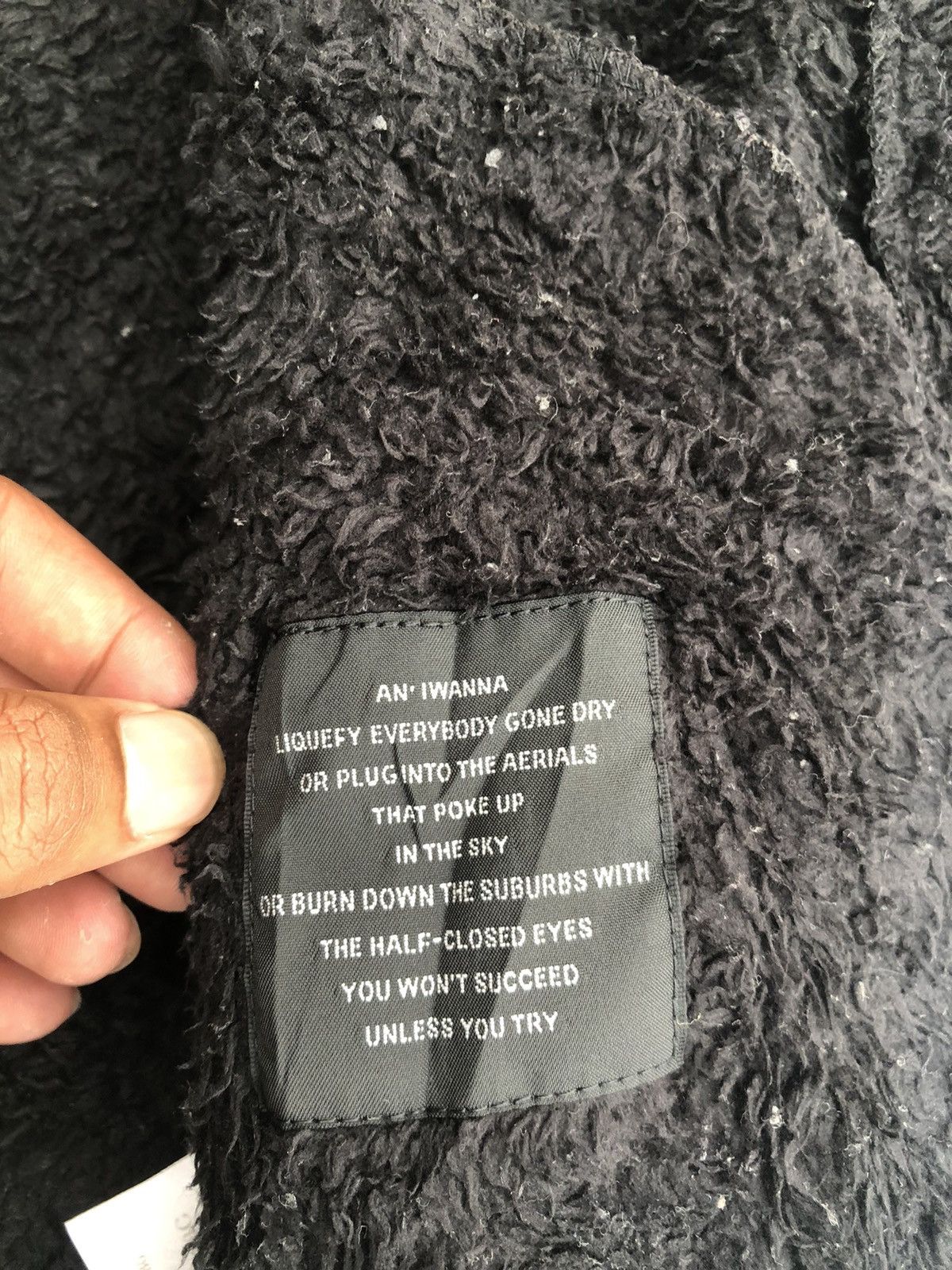 If Six Was Nine Japan Faux Fur Hoodie Dark Skull Rock Punk Ifsix Style Size US L / EU 52-54 / 3 - 10 Thumbnail