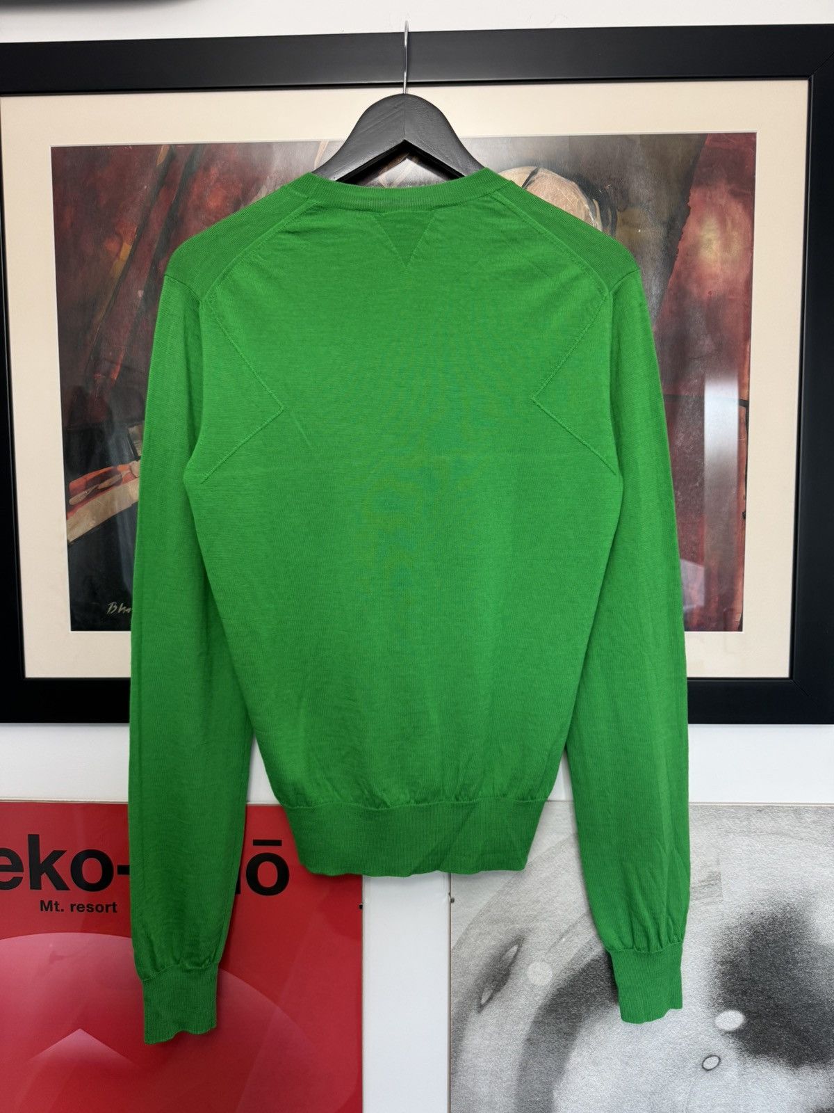 Bottega Veneta Bottega Veneta Uniform Wool Sweater Knit Green Designer Size US M / EU 48-50 / 2 - 2 Thumbnail