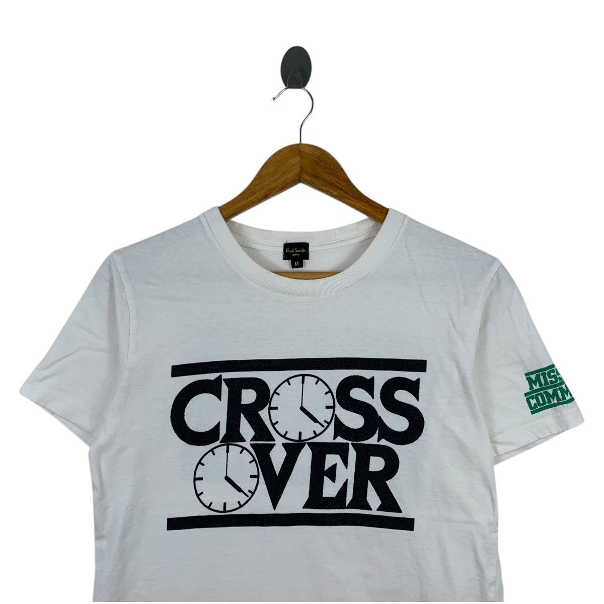Paul Smith PAUL SMITH JEANS Cross Over MMIX Print White Short Shirt Size US M / EU 48-50 / 2 - 3 Thumbnail