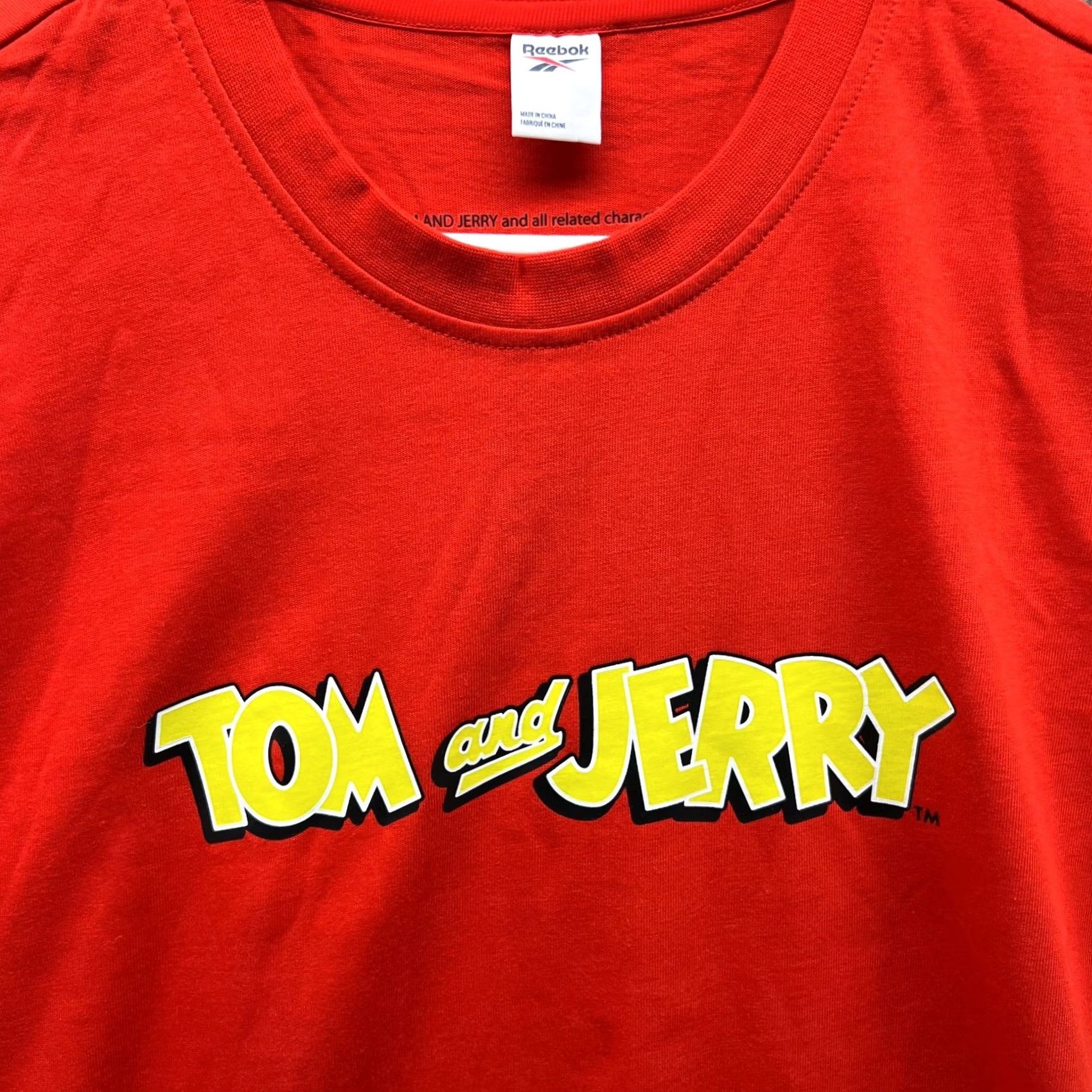 Reebok VINTAGE Reebok Shirt Men Large Red Short Sleeve Tom and Jerry The End Graphic Tee Cotton Size US L / EU 52-54 / 3 - 7 Thumbnail