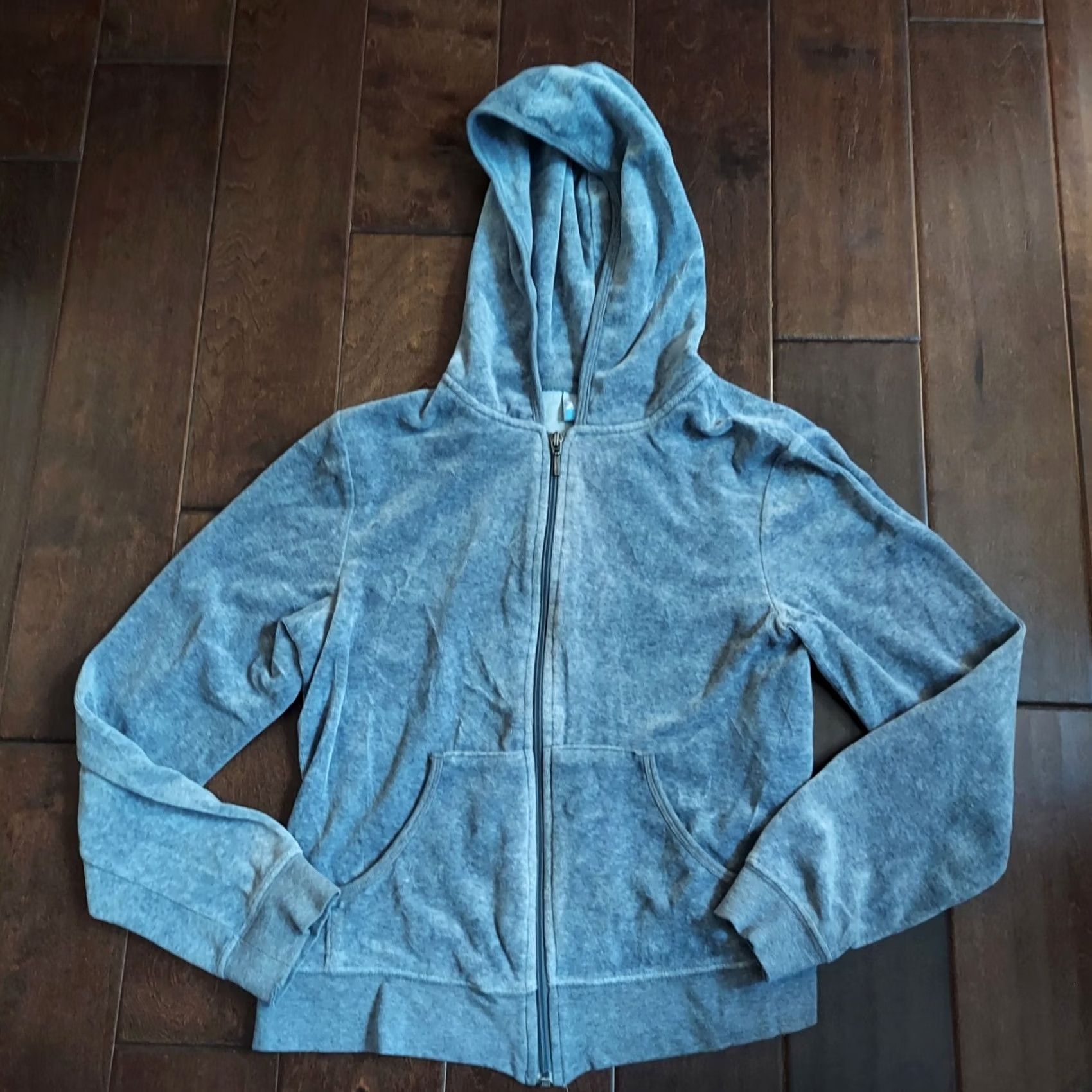 Tek Gear Tek Gear Women's Heather Gray Full Zip Hoodie S with Pockets - Gray, Cotton Polyester, Regular, Body Womens Size S / US 4 / IT 40 - 2 Thumbnail