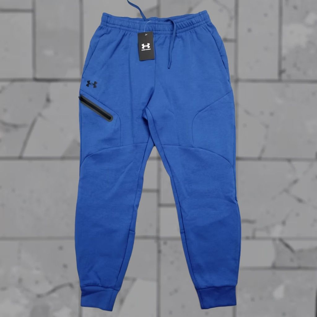 Under Armour Under Armour Unstoppable Fleece Joggers Blue 1379808-432 Men’s Size L Socks? Size US 33 - 1 Thumbnail