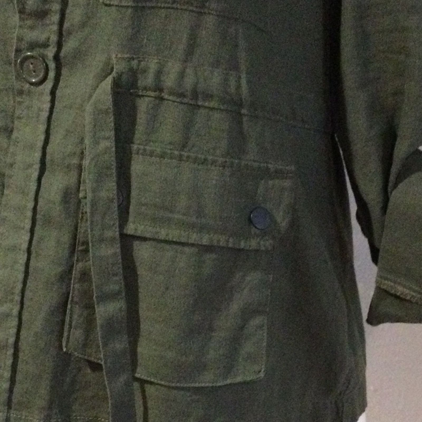 Sanctuary Sanctuary Army Green Rolltab Sleeve Lightweight Jacket Sz M Size M / US 6-8 / IT 42-44 - 4 Thumbnail