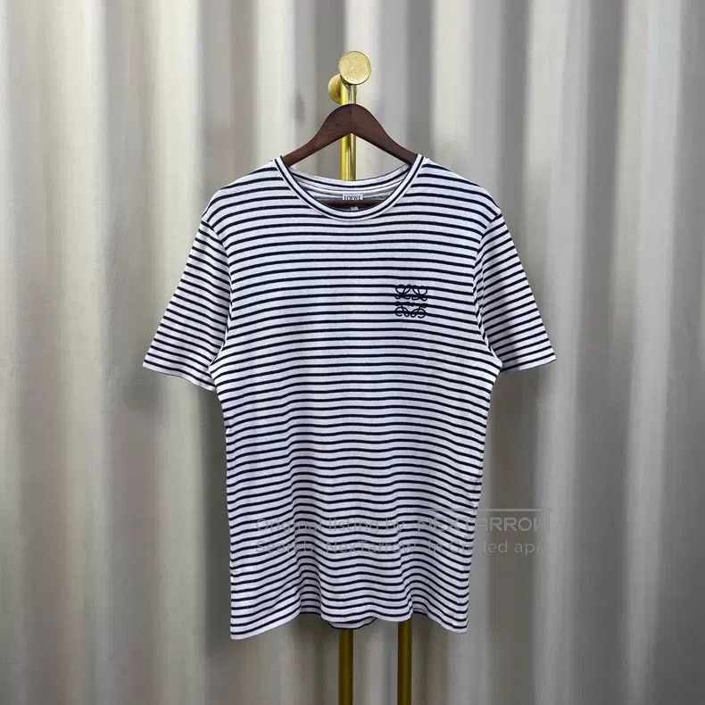 Loewe Loewe Black and White Striped Logo Short-sleeve Size M / US 6-8 / IT 42-44 - 1 Thumbnail