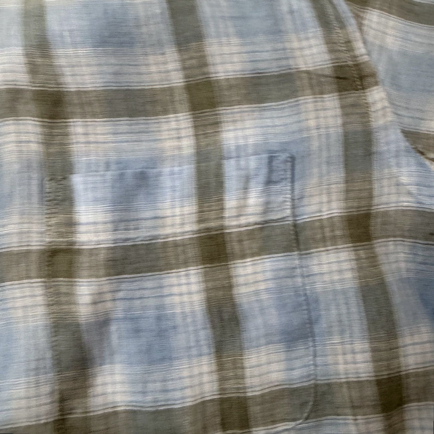 Peter Millar Peter Millar Shirt Mens M Blue Linen Plaid Long Sleeve Lightweight Pocket Button-Up Shirt Size US M / EU 48-50 / 2 - 3 Thumbnail