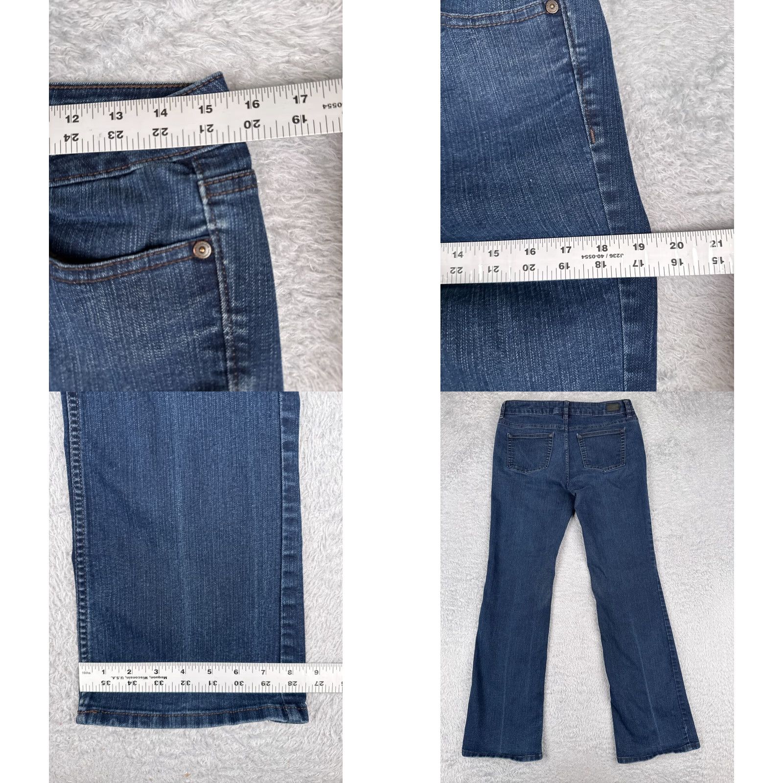 Liz Claiborne Liz Claiborne Jeans Women 6 Blue Denim Bootcut 31x31 Classic Comfortable Stretch Slimming 5-Pocket Fall Spring Summer Womens Size 28" / US 6 / IT 42 - 9 Thumbnail