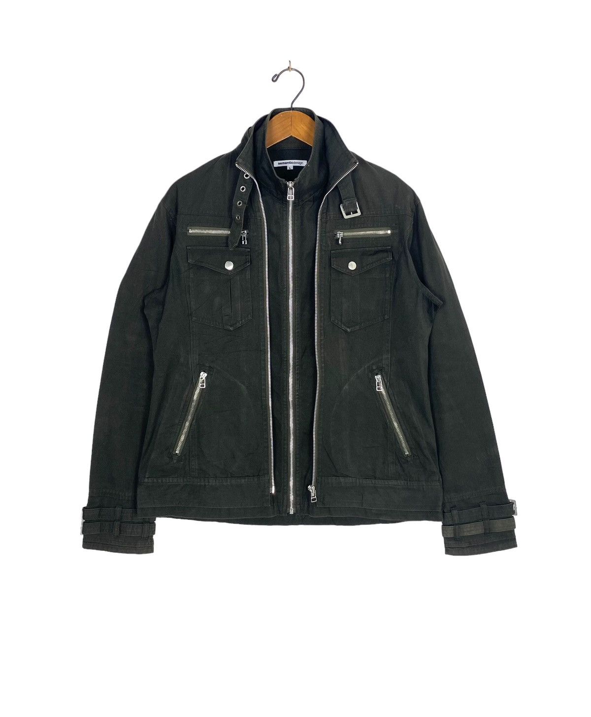 Japanese Brand Rare‼️ Semantic Design Bondage Jacket Double Zip Size US S / EU 44-46 / 1 - 1 Thumbnail