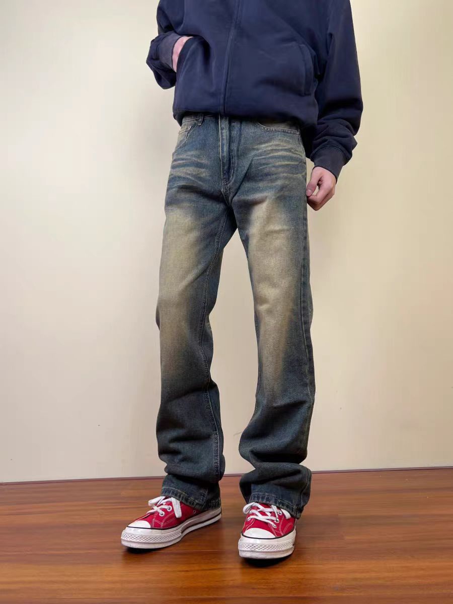 Japanese Brand × Jean Vintage yellow clay wash baggy jeans Size US 34 / EU 50 - 2 Thumbnail