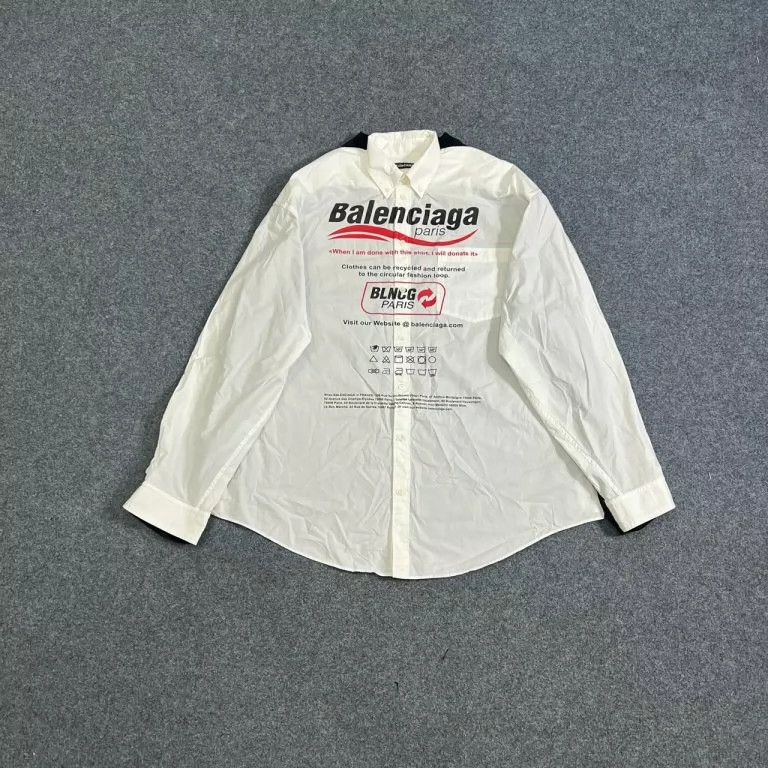 Balenciaga Balenciaga Layered Design Button Up Shirt - dmc Size US XS / EU 42 / 0 - 1 Thumbnail