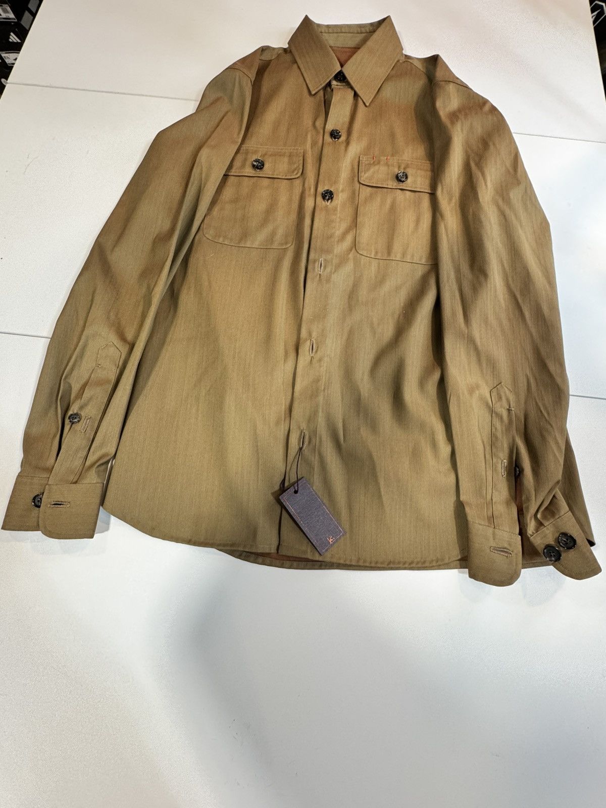 Isaia Napolii Isaia Napoli Natural Cashmere Beige Overshirt Size US M / EU 48-50 / 2 - 6 Thumbnail