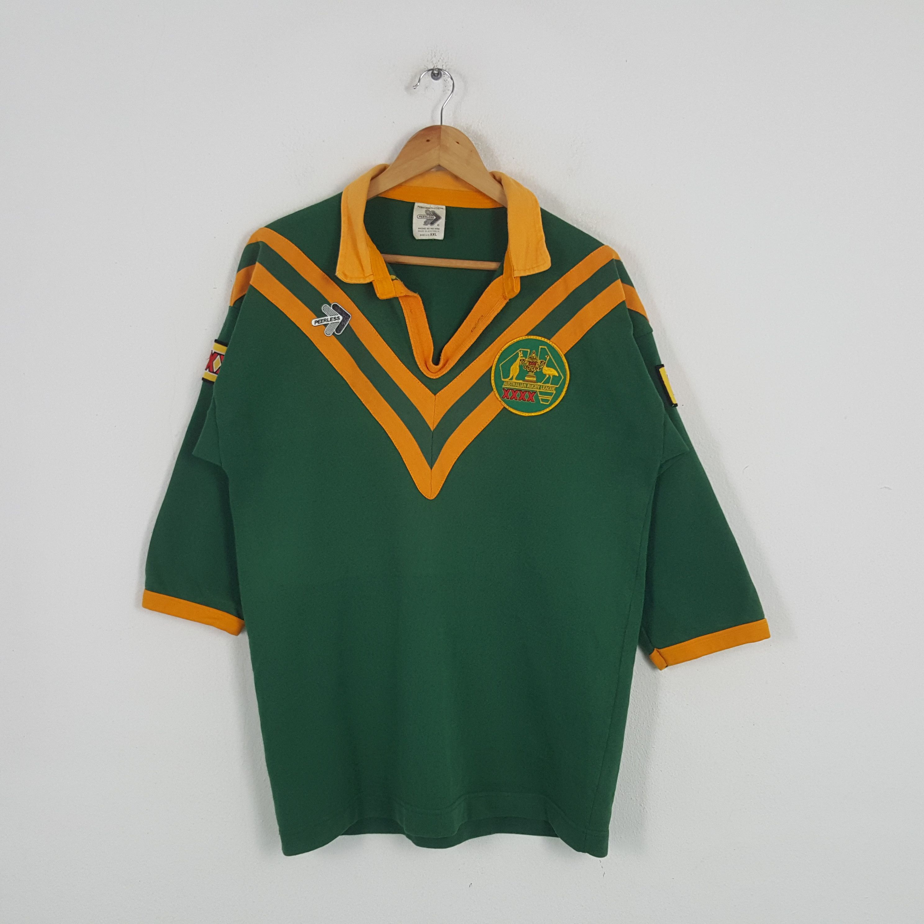 Vintage Vintage Peerless Australia Rugby Team Retro 90's Polos Size US L / EU 52-54 / 3 - 1 Thumbnail