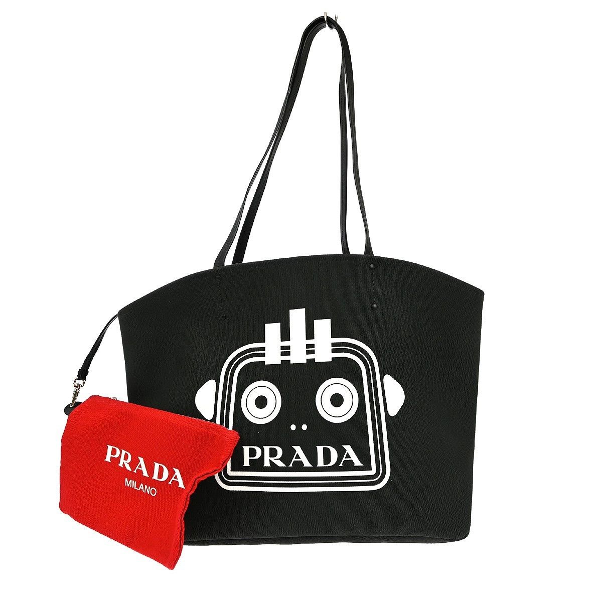 Prada Prada Logo Tote Printed Canvas Size ONE SIZE - 1 Thumbnail