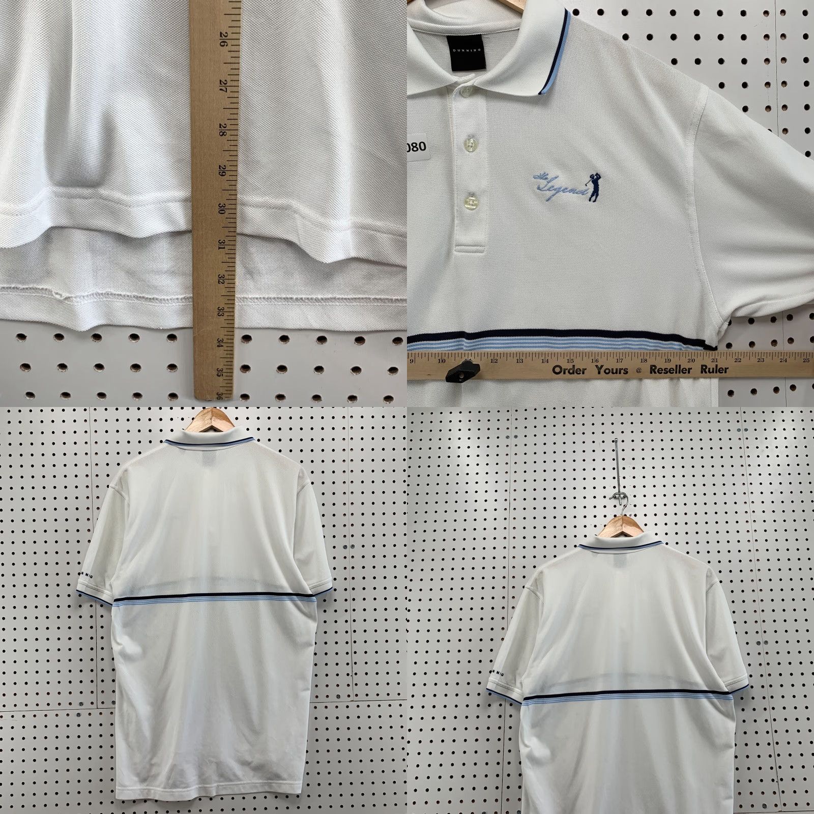 Vintage VINTAGE Dunning Golf Polo Shirt White The Legends Mens Medium Short Sleeve Collar 21x31 Size US M / EU 48-50 / 2 - 9 Thumbnail