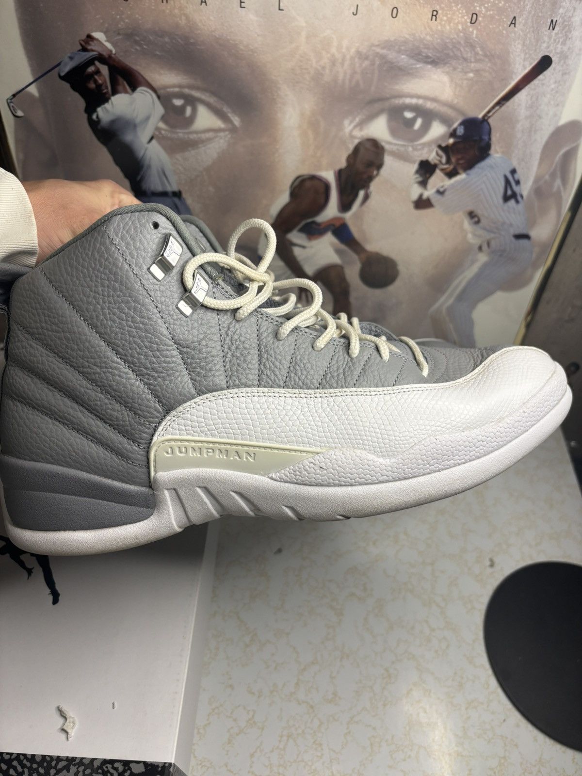 Jordan Brand Jordan Retro 12 ‘grey’ Size US 13 / EU 46 - 1 Thumbnail