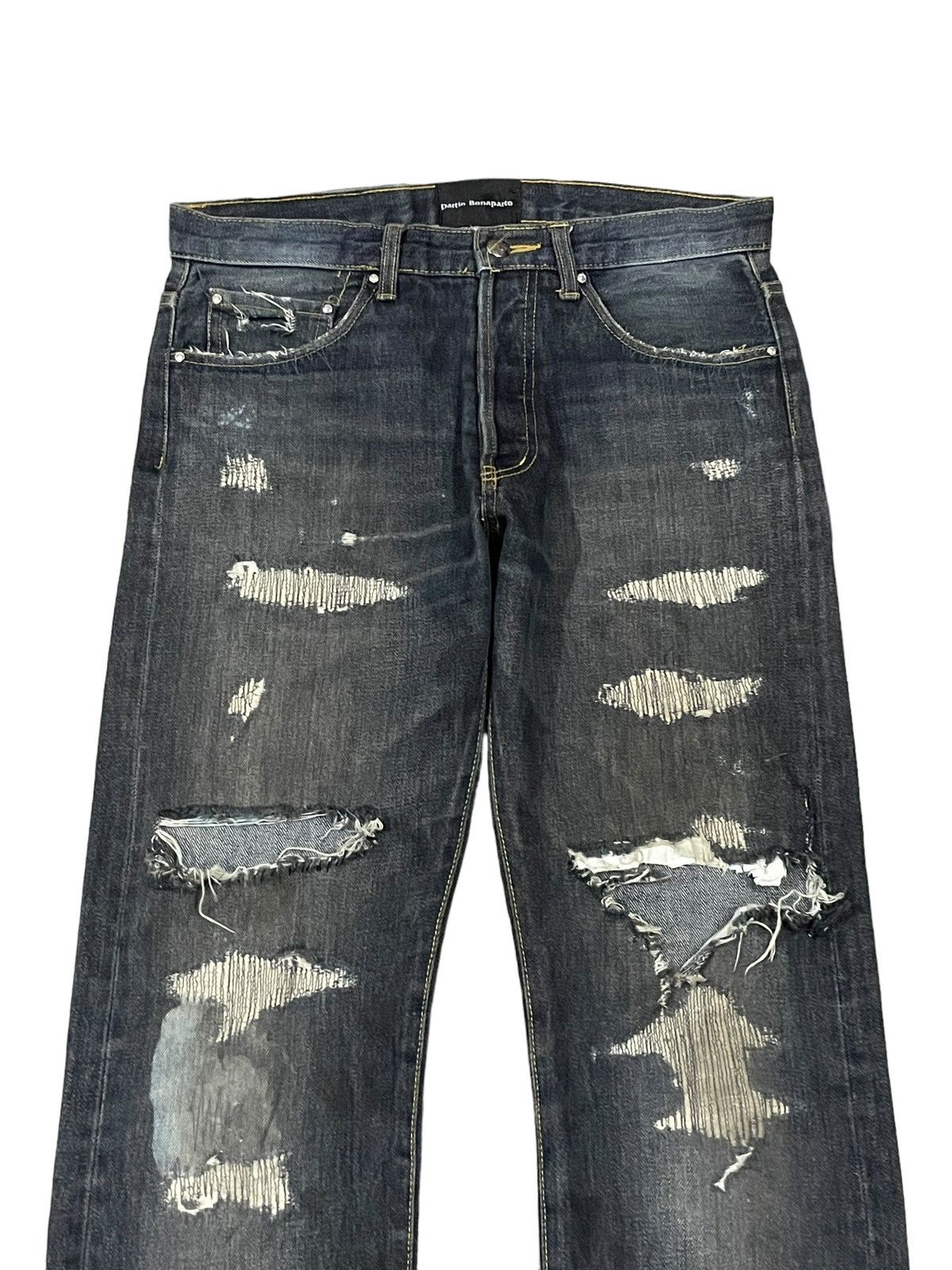 Bottega Veneta Vtg Dartin Bonaparto GreyWash Undercover Style Destroy Jeans Size US 30 / EU 46 - 2 Thumbnail