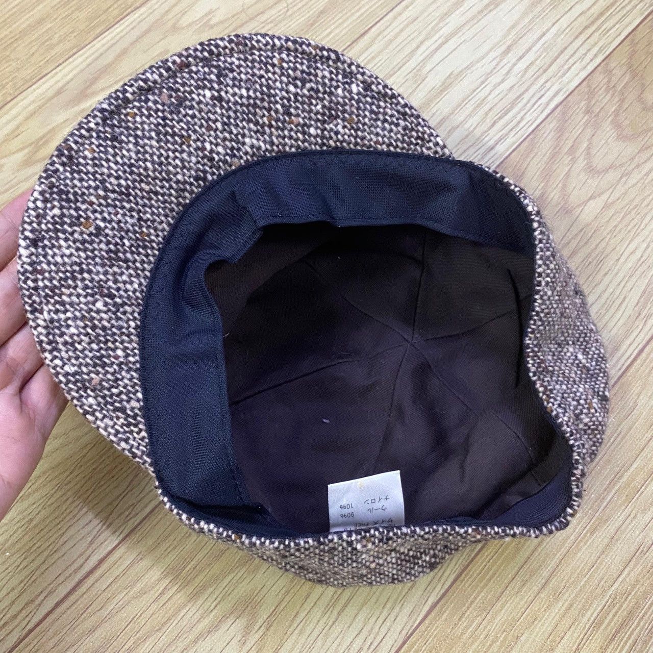 Hysteric Glamour Hysteric Glamour Japan Wool Tweed Newsboy Cap – “Evil” Size ONE SIZE - 6 Thumbnail