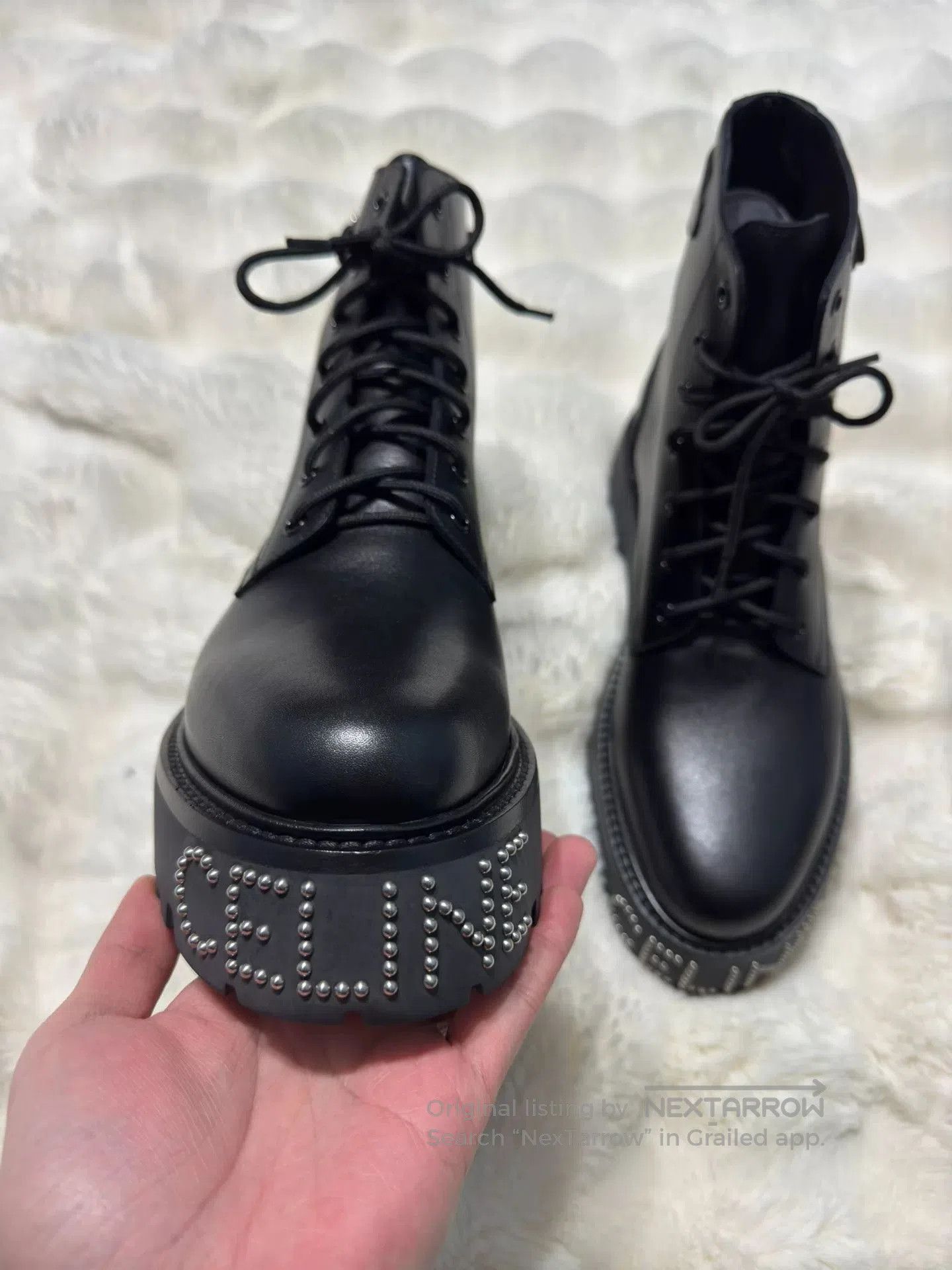 Celine Celine 22ss Rivet Logo Martin Boots. Size US 6 / EU 39 - 1 Thumbnail