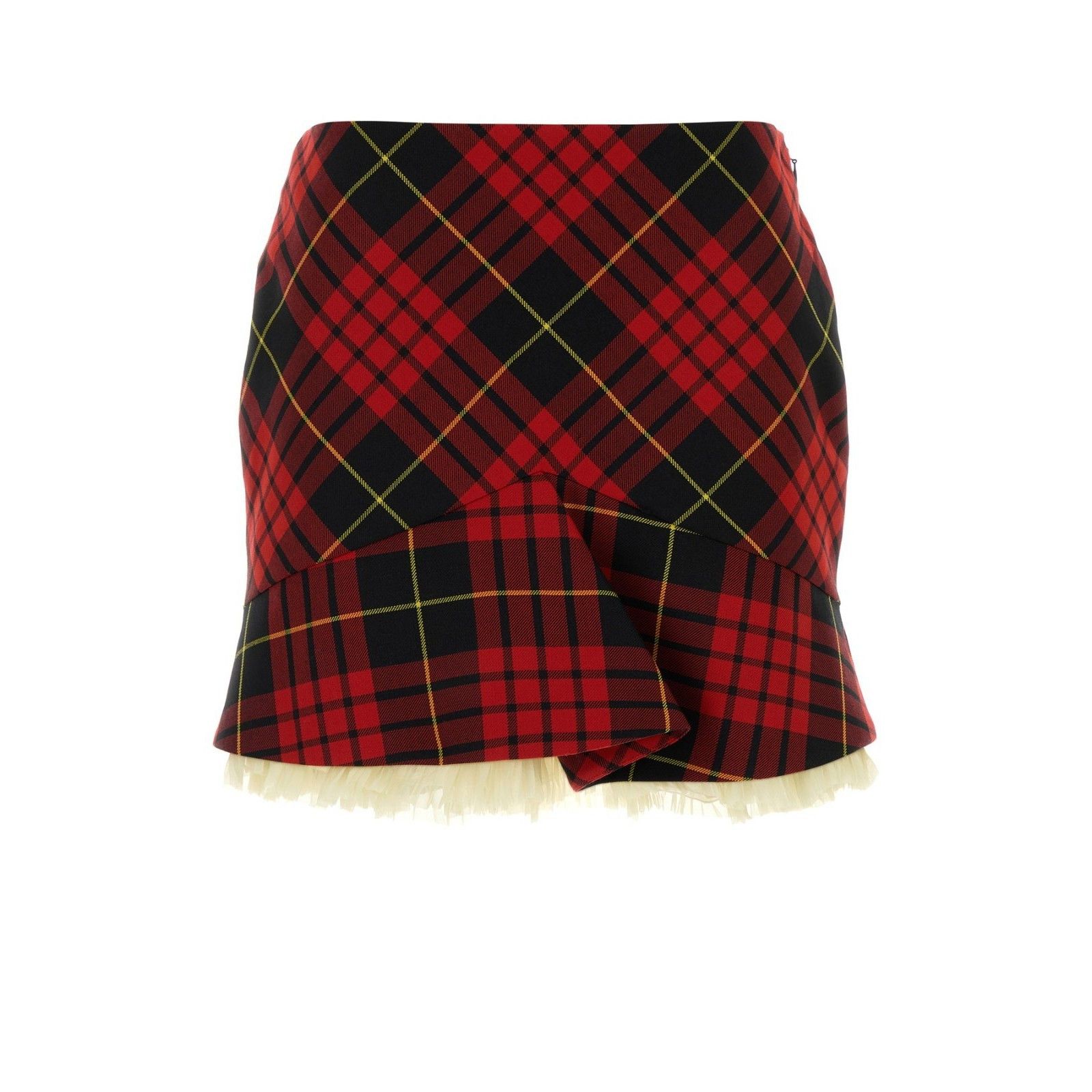 Balenciaga ALEXANDER MCQUEEN Red Check Polyester Skirt New & Authentic Size 28" / US 6 / IT 42 - 1 Thumbnail