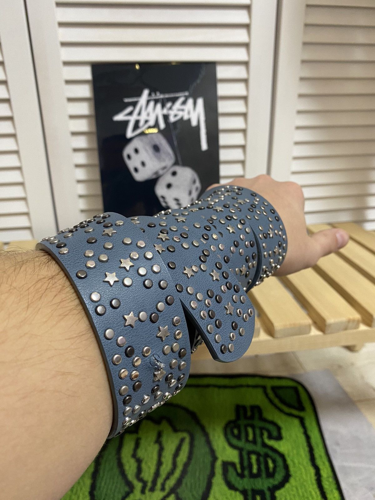 Hysteric Glamour Vintage Belt Y2K Stunned Leather Stars Rhinestones Stones Size ONE SIZE - 2 Thumbnail