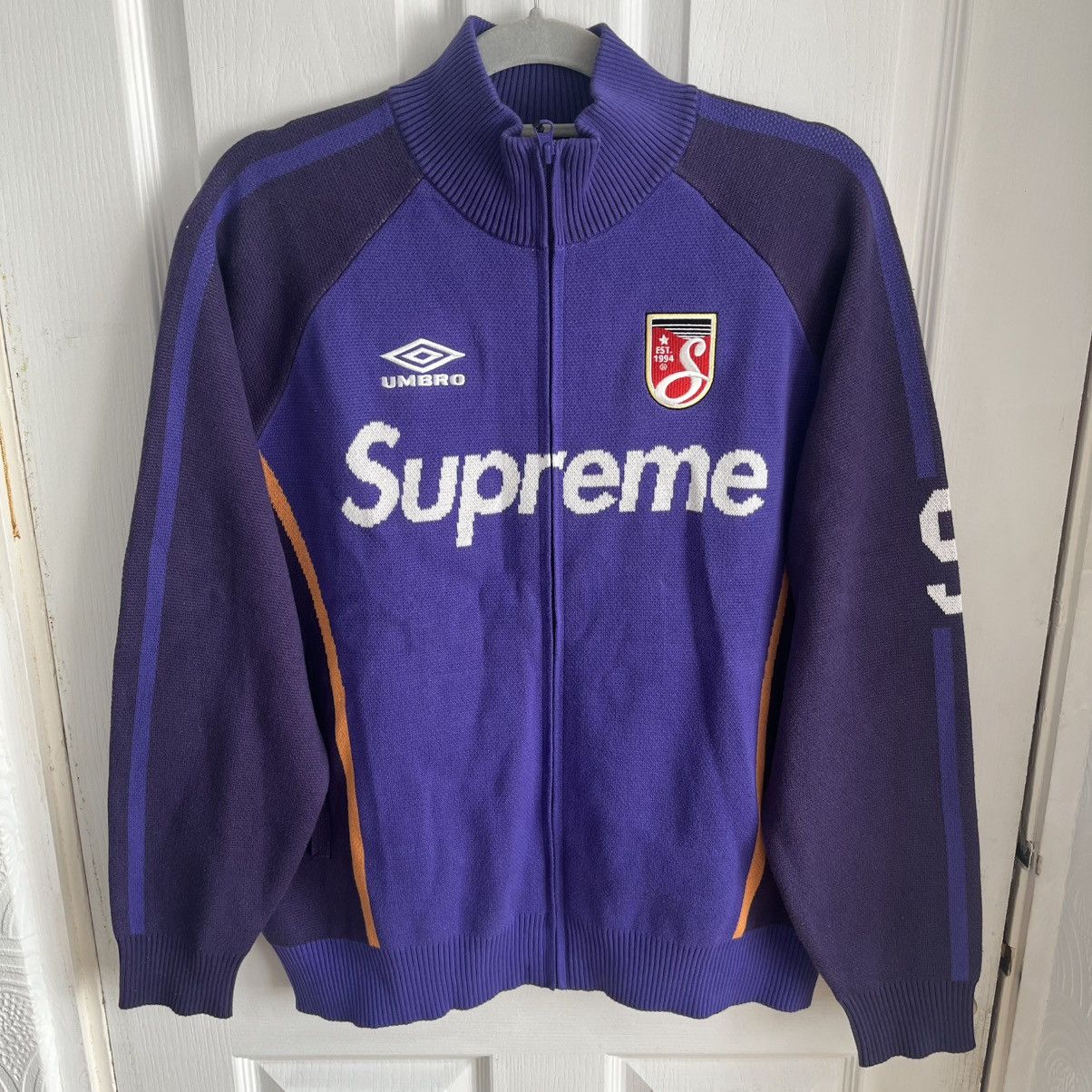 Supreme Supreme Umbro Zip Up Sweater Purple Mens Medium | Grailed