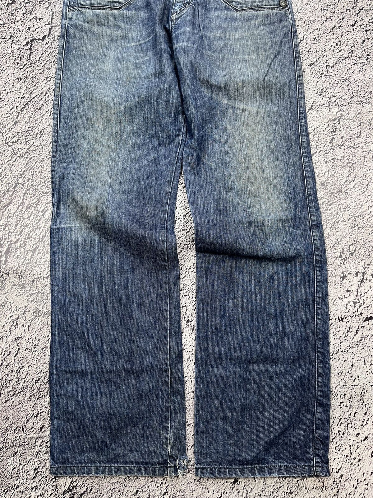 Vintage Y2K faded japan trashed jeans streetwear size 36