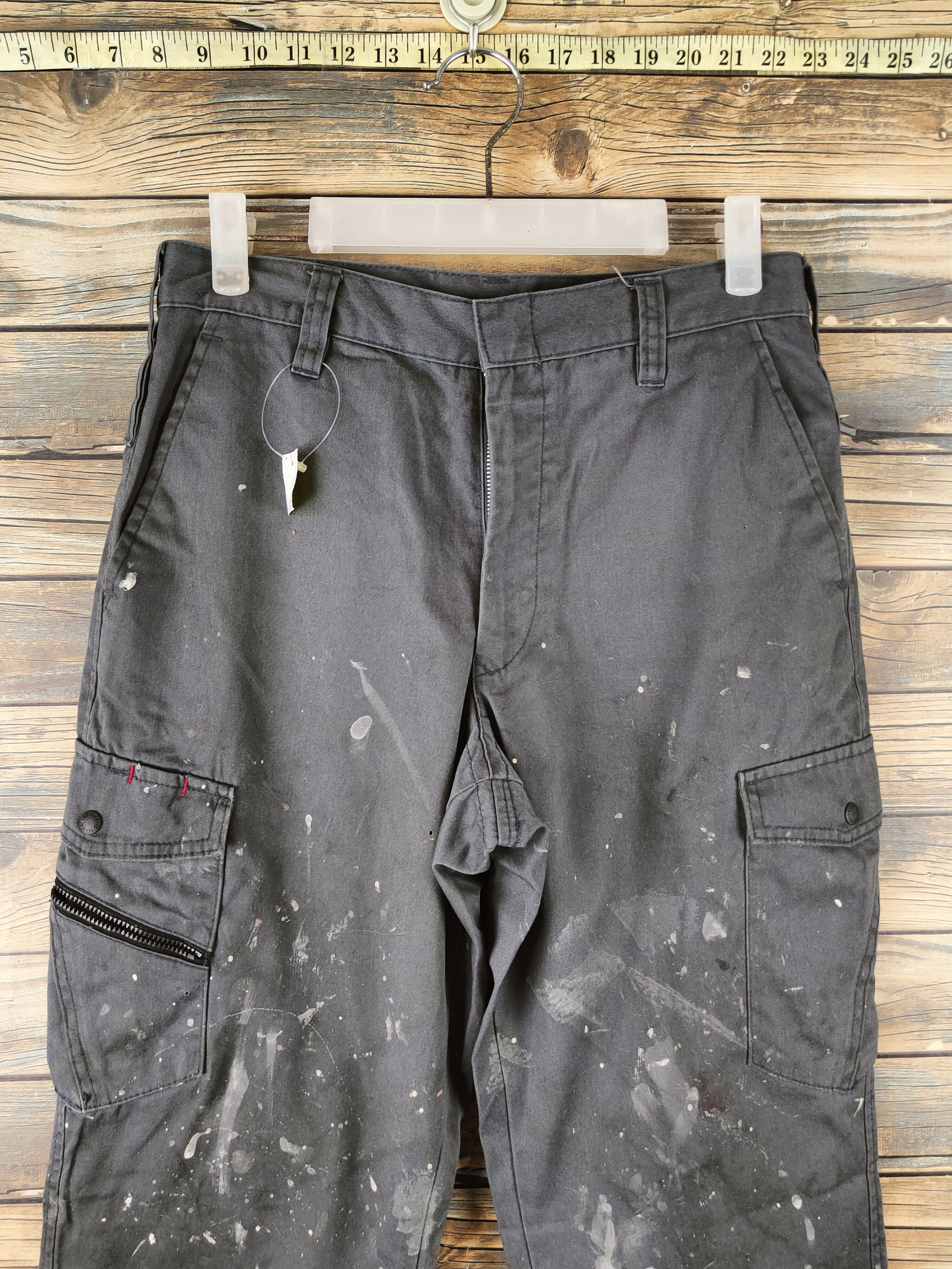 Japanese Brand DL W.impact Dark Gray Multipocket Cargo Pants #46-299 Size US 29 - 2 Thumbnail