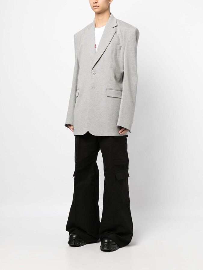 Vetements o1y0924 Blazer in Light Grey Size US XL / EU 56 / 4 - 3 Thumbnail